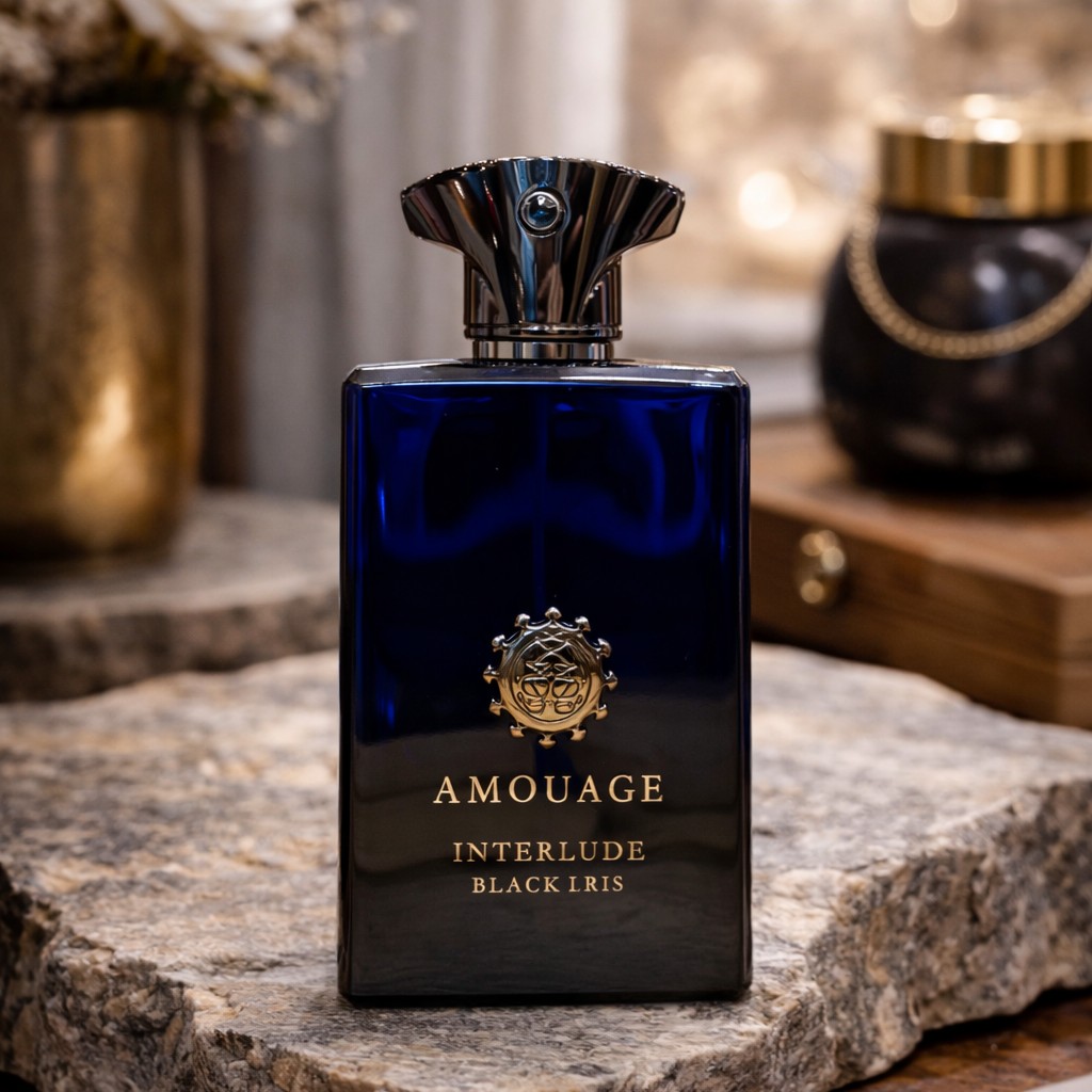 ادکلن آمواج اینترلود بلک ایریس مردانه 100میل اماراتی Amouage Interlude Black Iris Man
