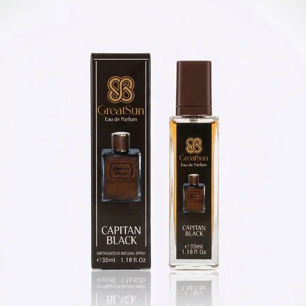 عطر جیبی مردانه گریت سان (GreatSun) مدل Capitan Black حجم ۳۵ میلی‌لیتر