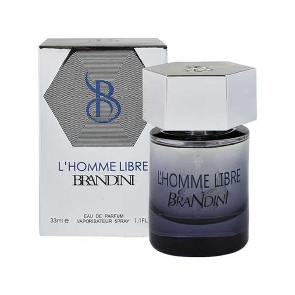 ادکلن مردانه brandini مدل LHOMME LIBRE با رایحه ysl LHOMME LIBRE حجم 33 میلی لیتر