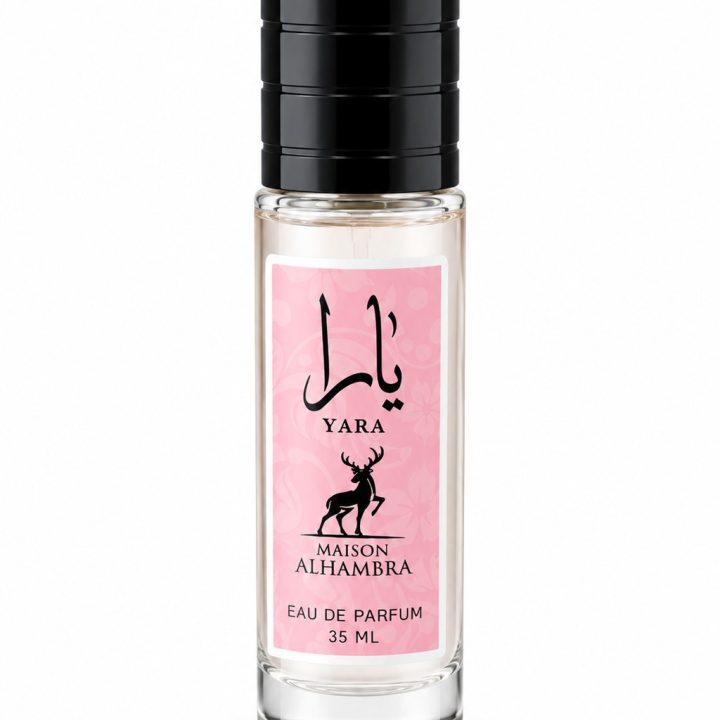 عطر یارا صورتی رایحه وانیلی توت فرنگی 35 میلی