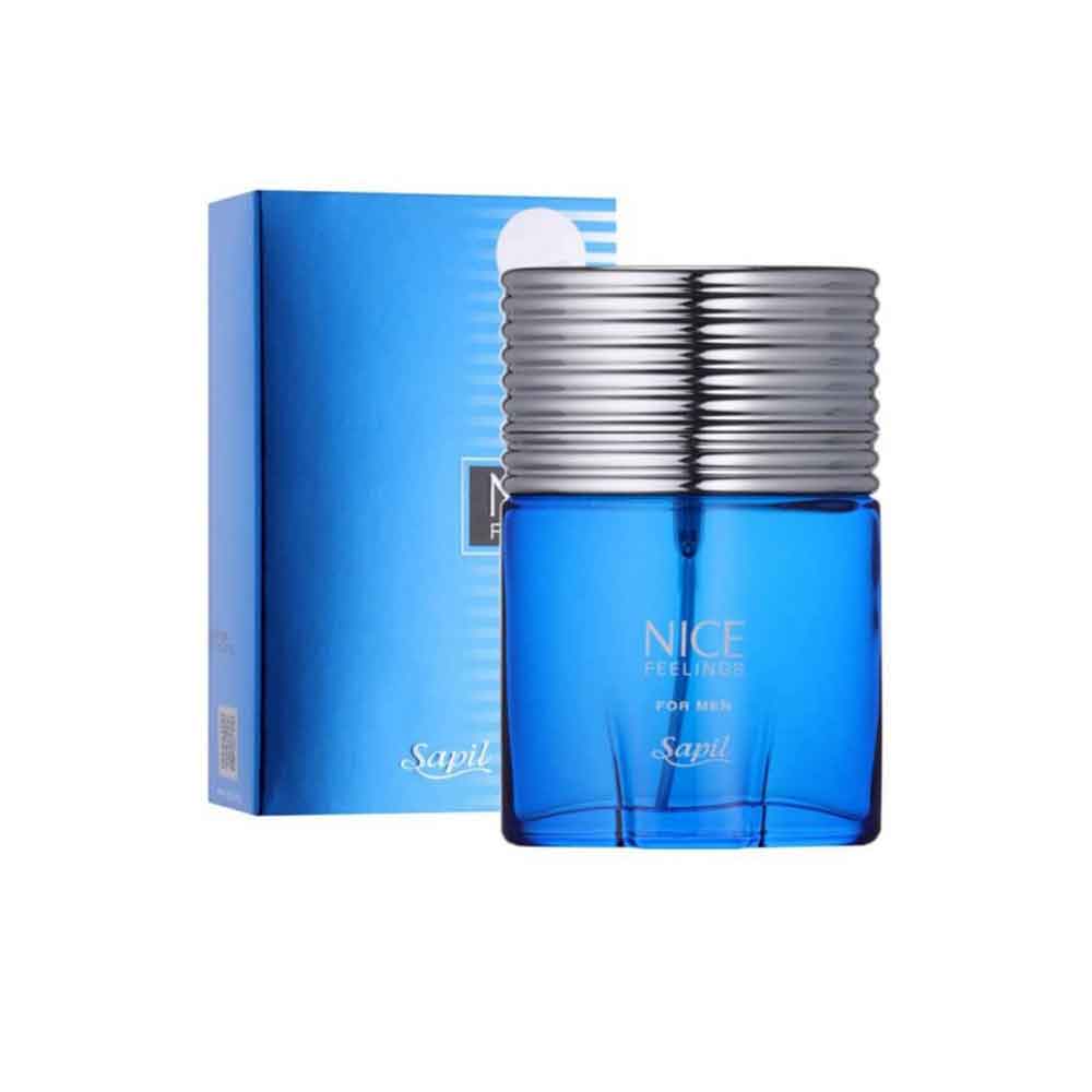 عطر ادکلن نایس فیلینگز آبی اصلی و اورجینال ساپیل SAPIL NICE FEELINGS حجم 75ml