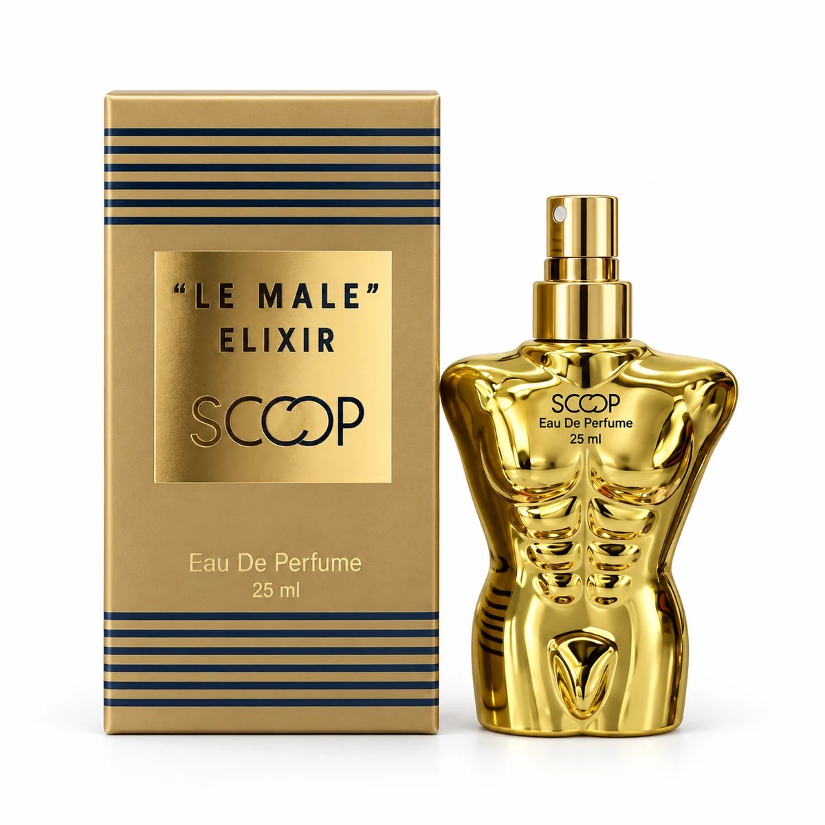 عطر جیبی مردانه اسکوپ مدل Le Male Elixir رایحه مشابه ژان پل گوتیه له مال الکسیر حجم ۲۵ میل