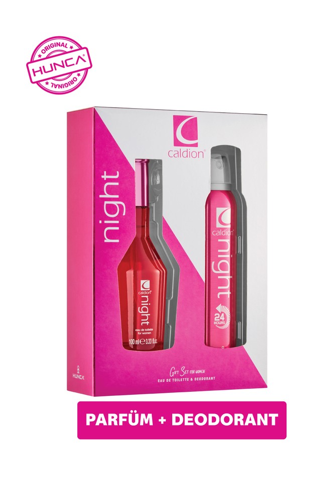 ست عطر و دئودورانت زنانه Caldion Night، عطر 100ml Edt و دئودورانت 150ml