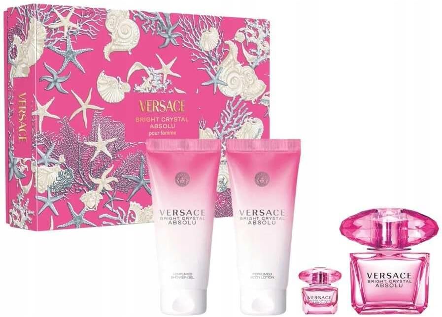 ست عطر زنانه Versace Bright Crystal Absolu 90ml + لوسیون 100ml + شاور ژل 100ml + EDP 5ml
