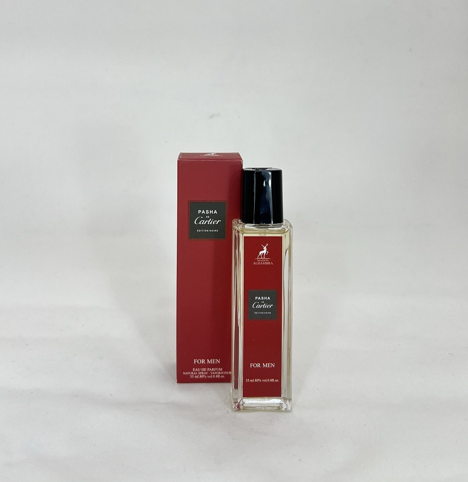 عطرجیبی مردانه کارتیرپاشا ادیشن نویر|PASHA DE CARTIER EDITION NOIRE الحمبرا۳۵میل - مادام اسکارف