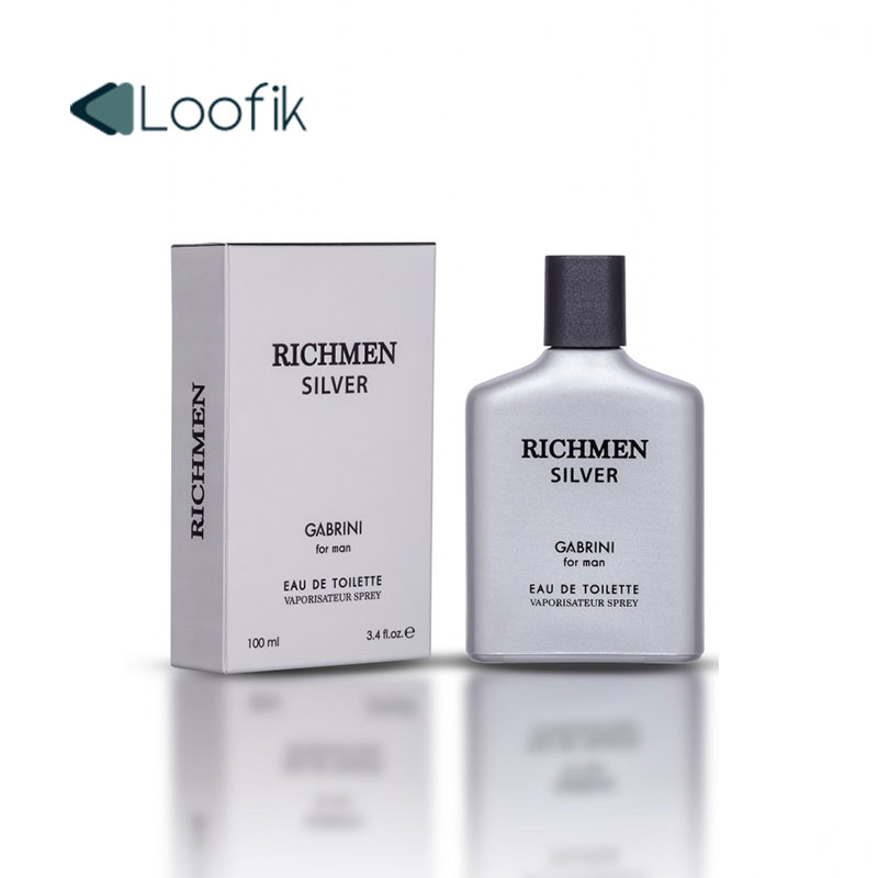 ادکلن مردانه گابرینی مدل Richmen Silver حجم 100 میل