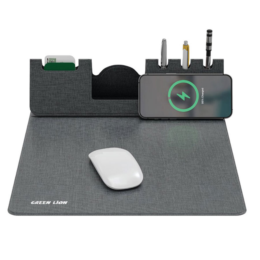 موس پد و وایرلس شارژ گرین لاین Green Lion Mouse Pad Wireless Charger
