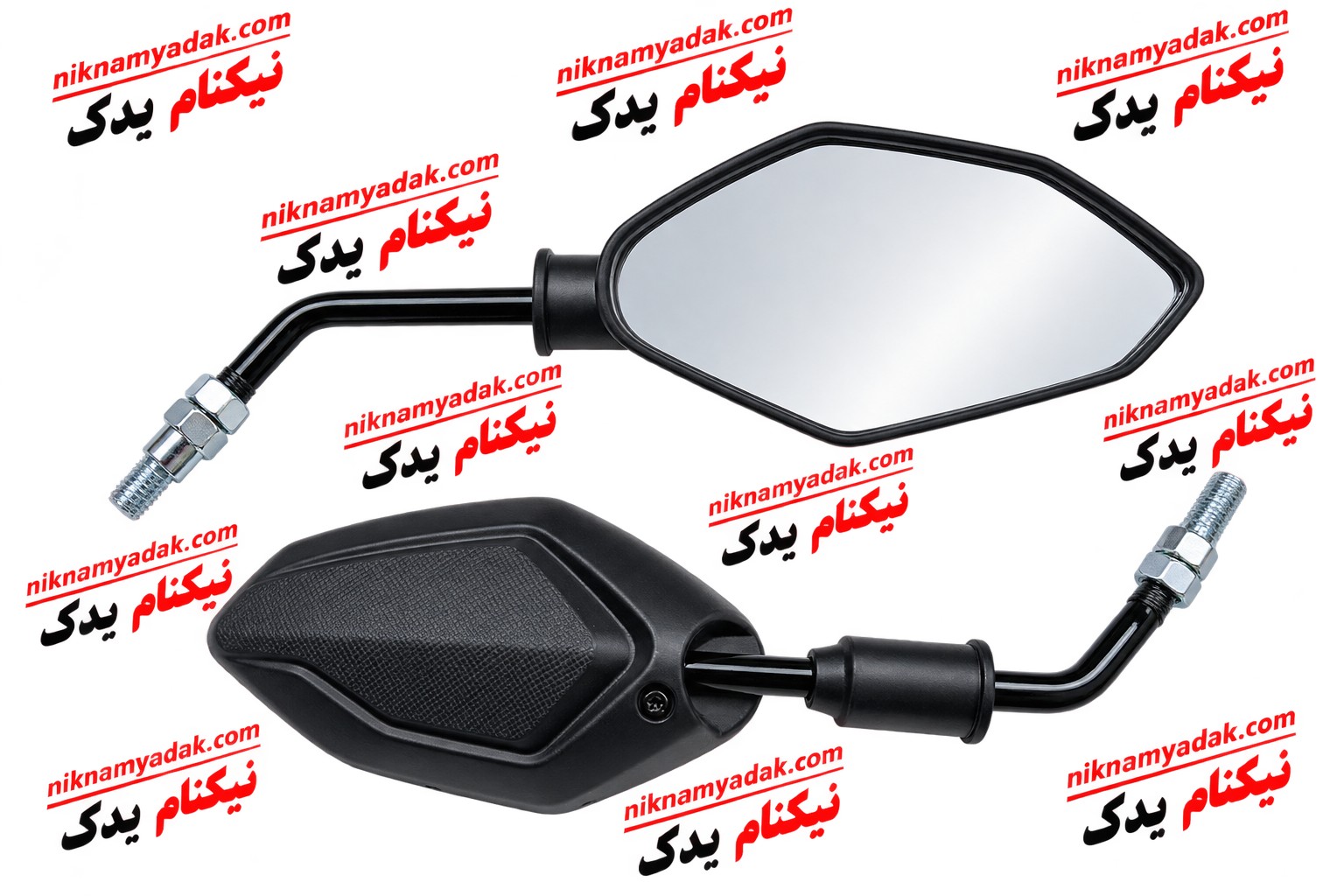 اینه طرح کلیک پشت مشکی
