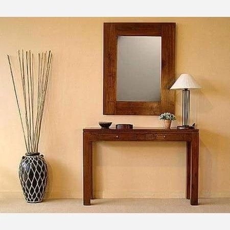 آینه کنسول شیک فندقی زیبا دکوبازار مدل 740031