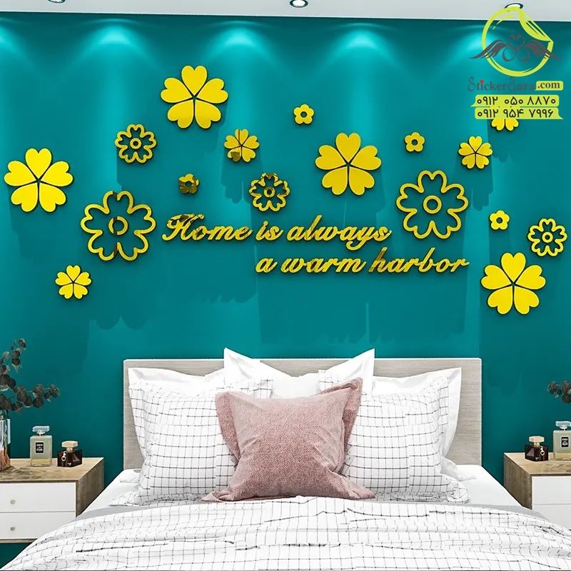 آینه تزئین دیوار گل سوزان 2 (طلای نقره)