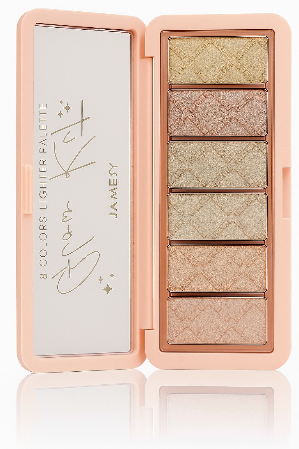 پالت هایلایتر ۶رنگ Pink Key مدل Glam Kit