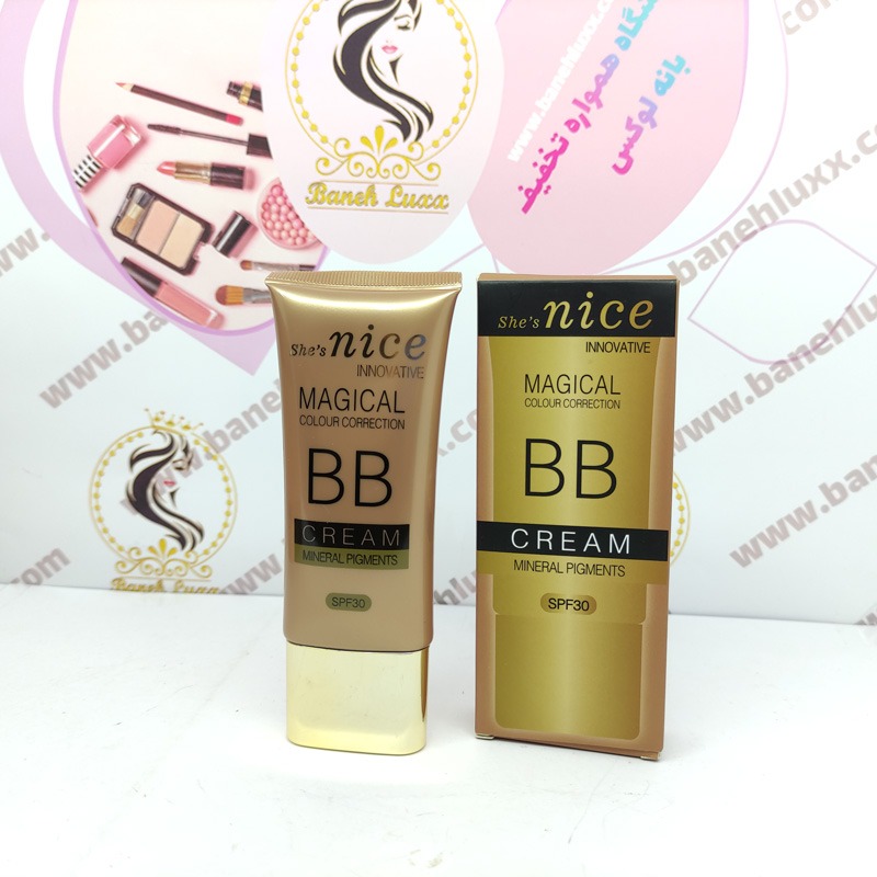 کرم پودر BB نایس اصل فرانسه 45 میل-she’s Nice BB Cream