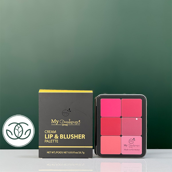 پالت دوطرفه رژلب و رژگونه مای میکاپ استوری