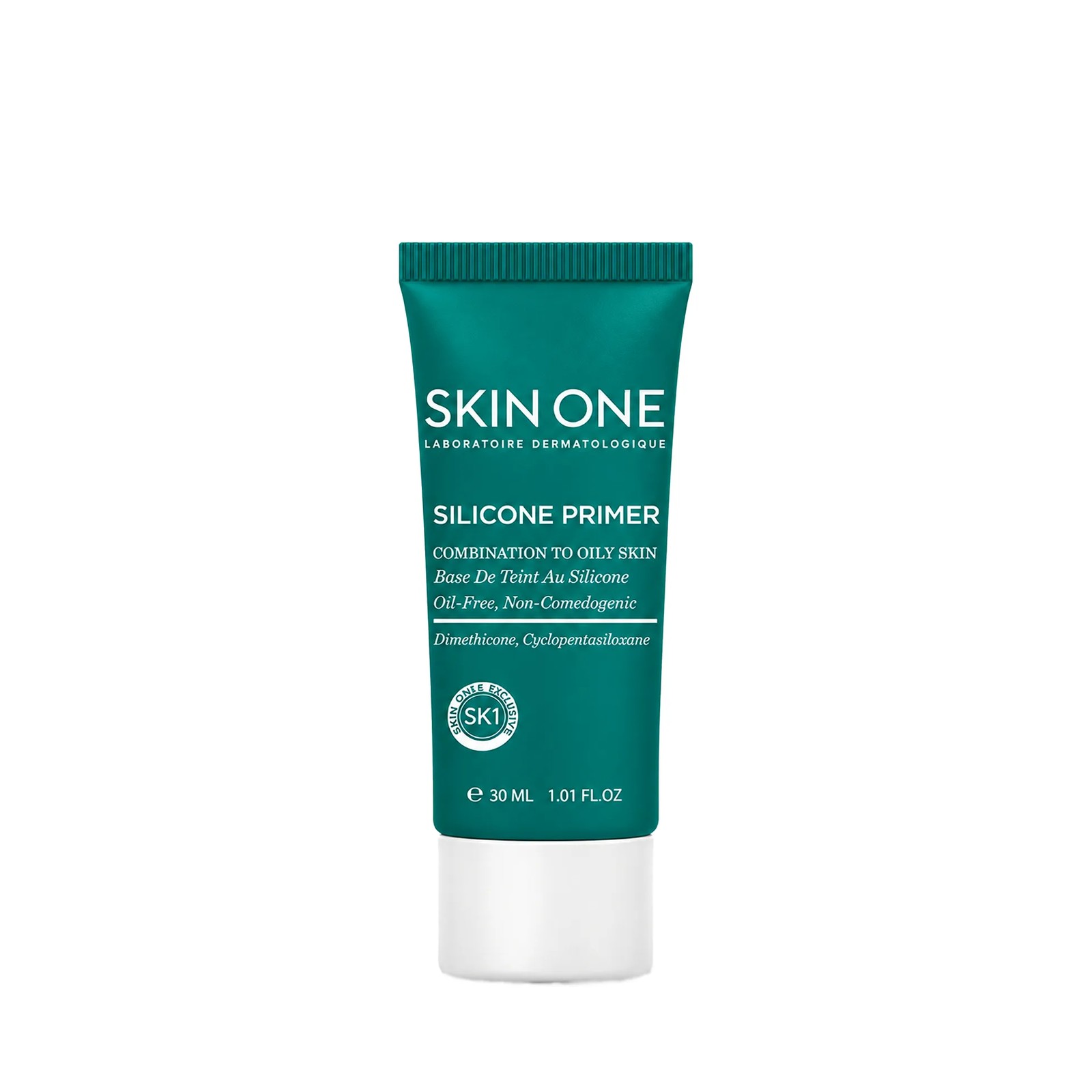 پرایمر سیلیکونی پوست مات کننده و جمع کننده منافذ اسکین وان 30 میل \n \n SKIN ONE Silicone Primer Oily Skin 30ml