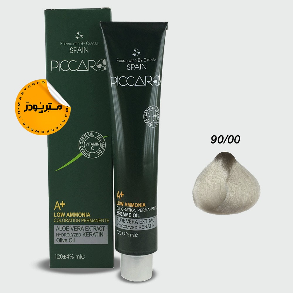 رنگ مو پیکارو شماره 90.00 حجم 120 میلی لیتر رنگ عاج فیلی