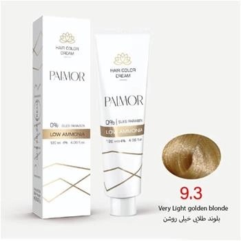 رنگ موی پالمور شماره 9.3 حجم 120 میلی لیتر رنگ بلوند طلایی خیلی روشن