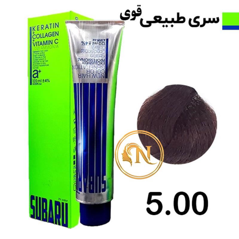 رنگ مو سوبارو قهوه ای روشن قوی NATURAL شماره 5/00 حجم 120 میل