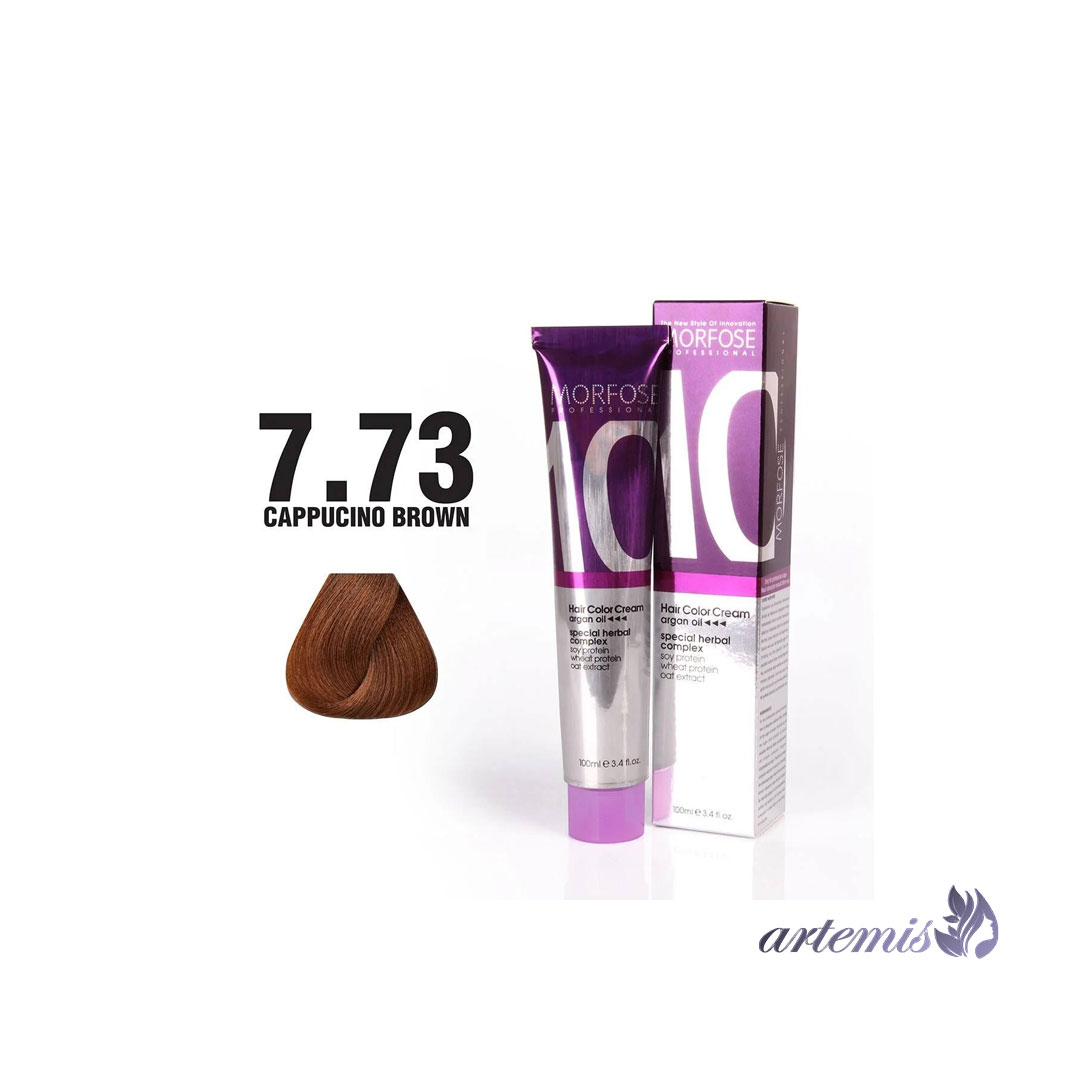 رنگ مو مورفوس کد رنگ 7/73 Cappuccino Brown حجم 100 میلی‌لیتر