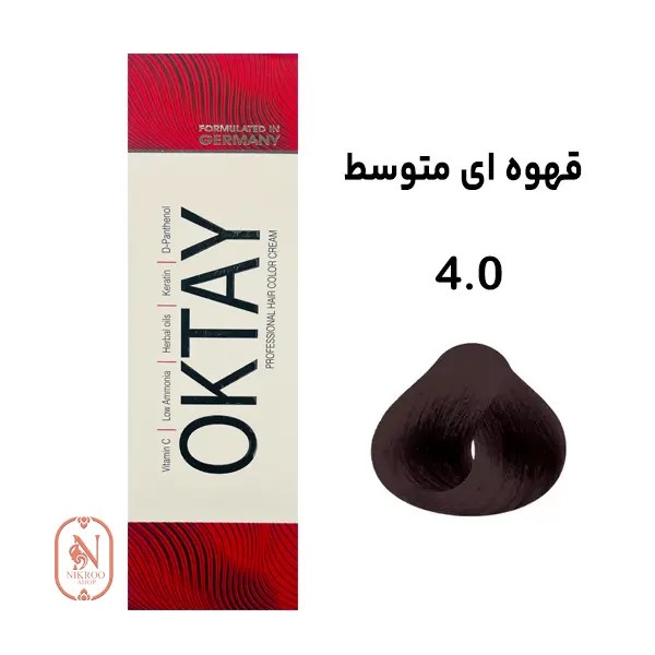 رنگ مو 4/0 OKTAY