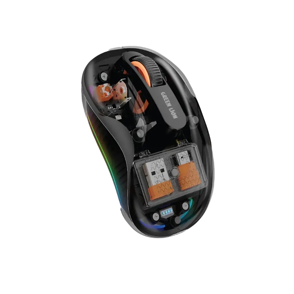 موس بلوتوثی شفاف Turtle گرین لاین مدل GNTUMS2MSE ا Green Lion Turtle Wireless Mouse GNTUMS2MSE
