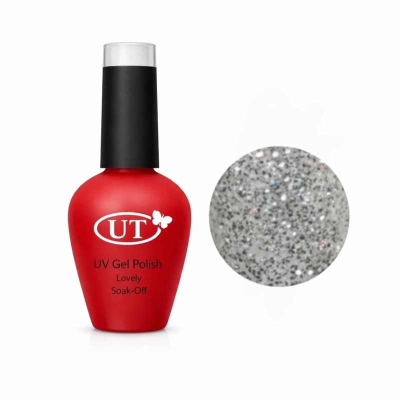 لاک ژل اکلیلی ناخن اتوپیا مدل GLITTER شماره 76 رنگ نقره ای