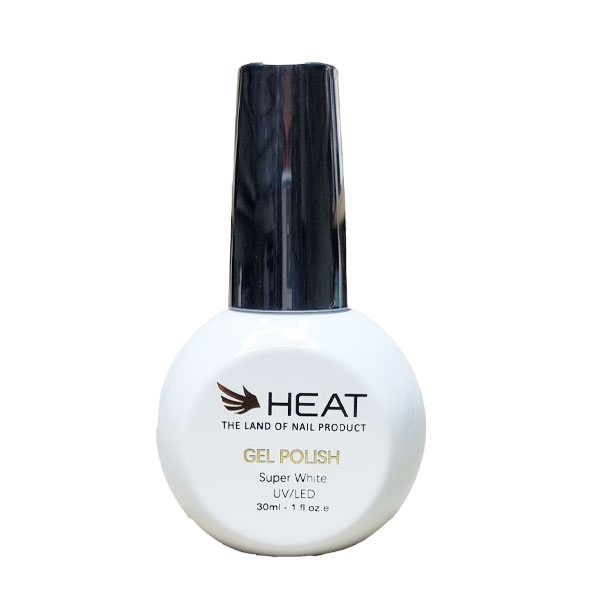 لاک ژل سفید 30میل هیت HEAT