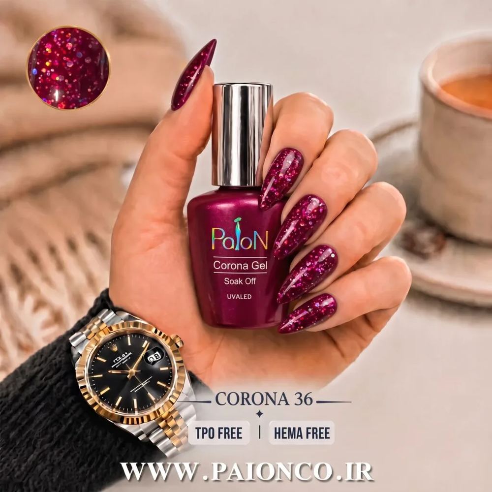 لاک ژل کرونا کد 036 پایون