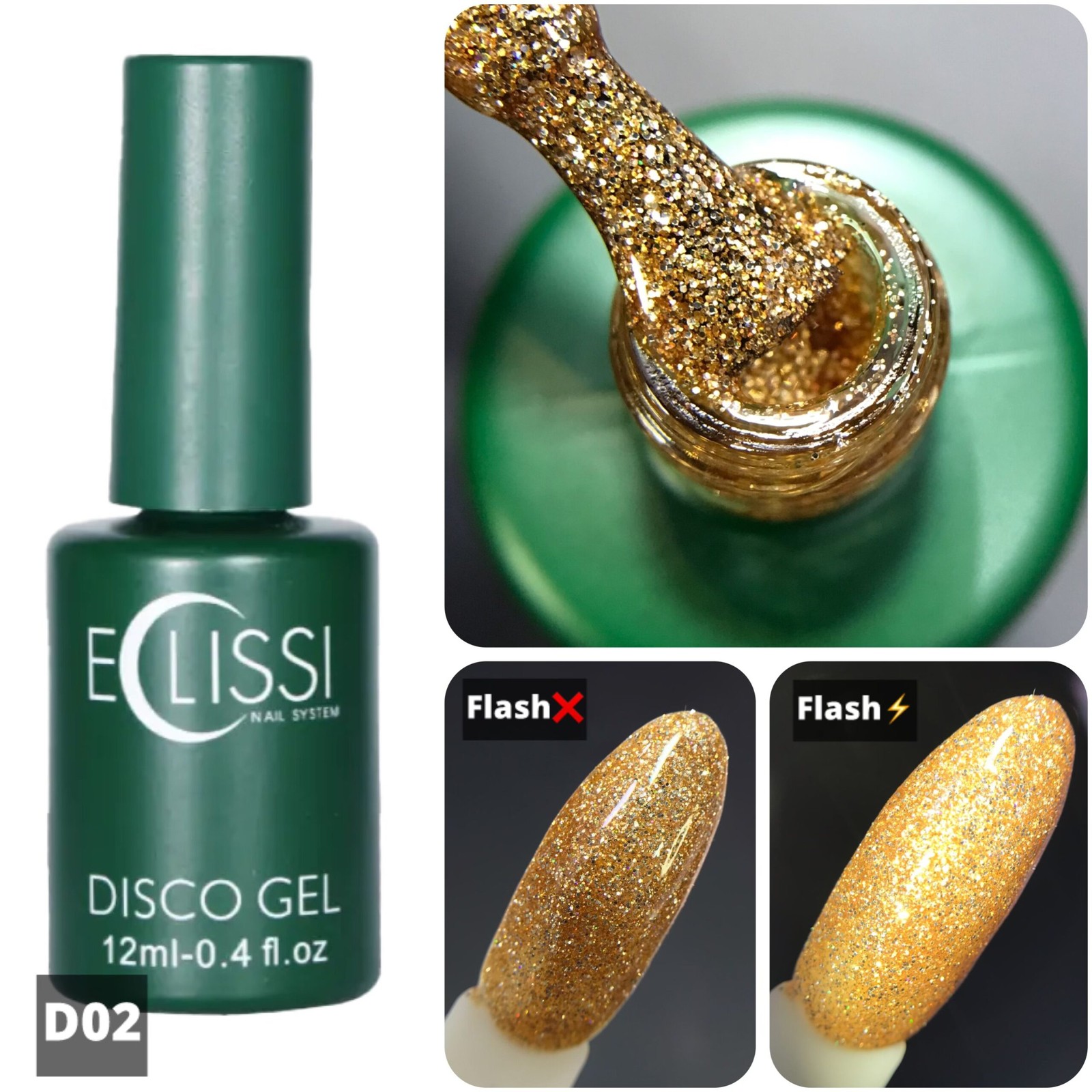 دیسکو ژل ناخن ECLISSI اکلیسی 12 میل کد D02
