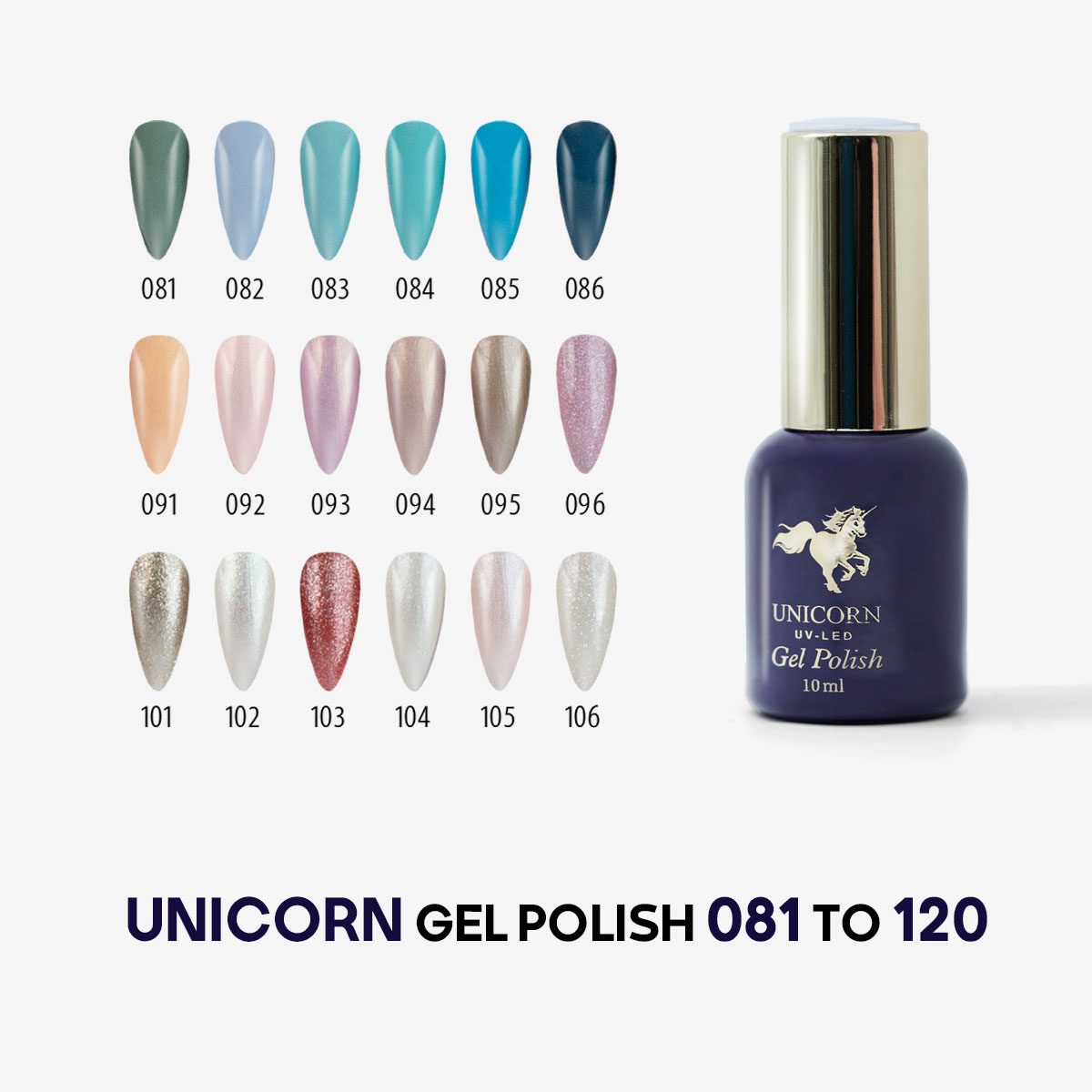 لاک ژل Unicorn کد رنگ 81 تا 120 - Jaklin Nail