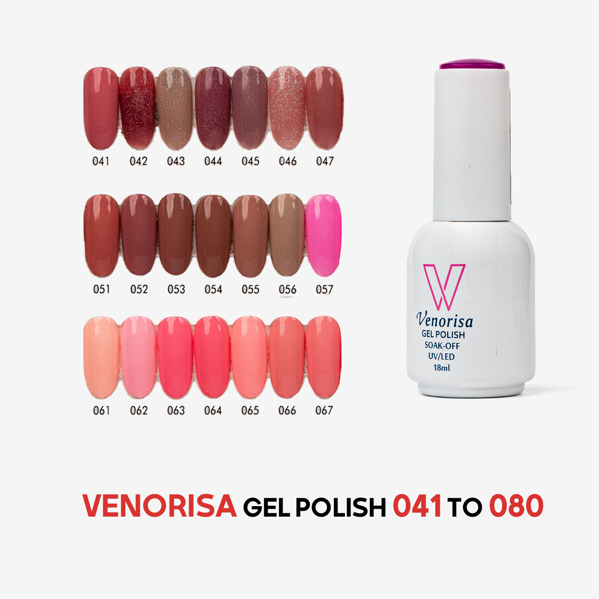 لاک ژل Venorisa کد رنگ 41 تا 80
