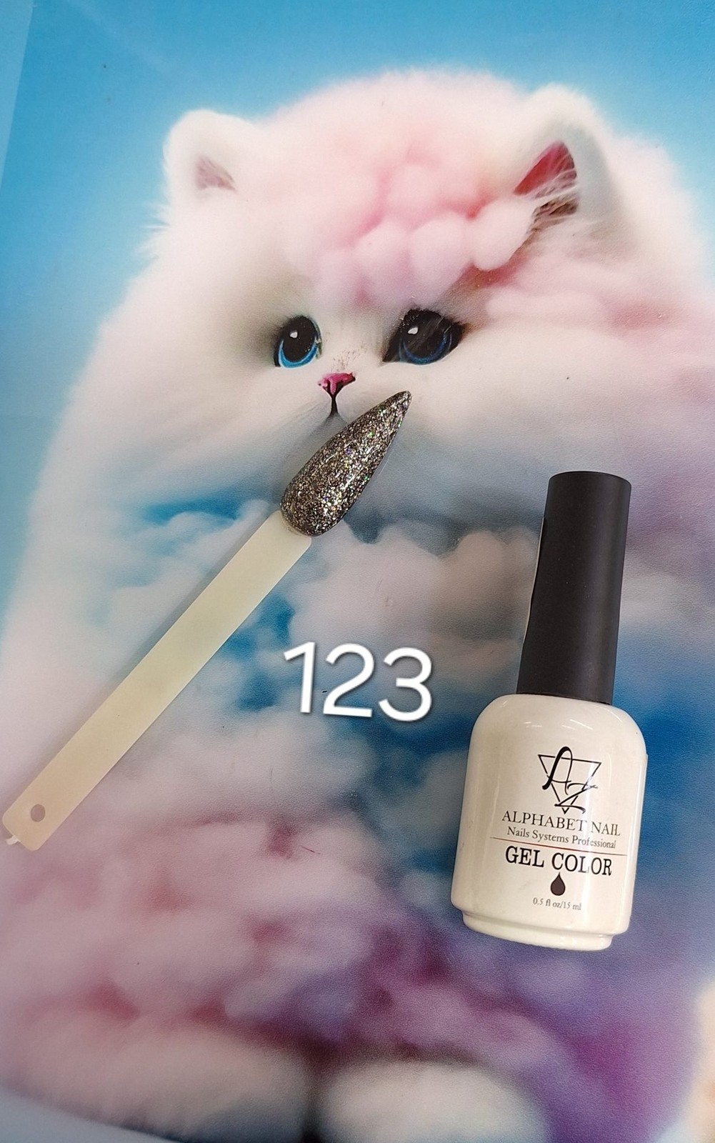 لاک ژل ای زد ALPHABET NAIL شماره 123