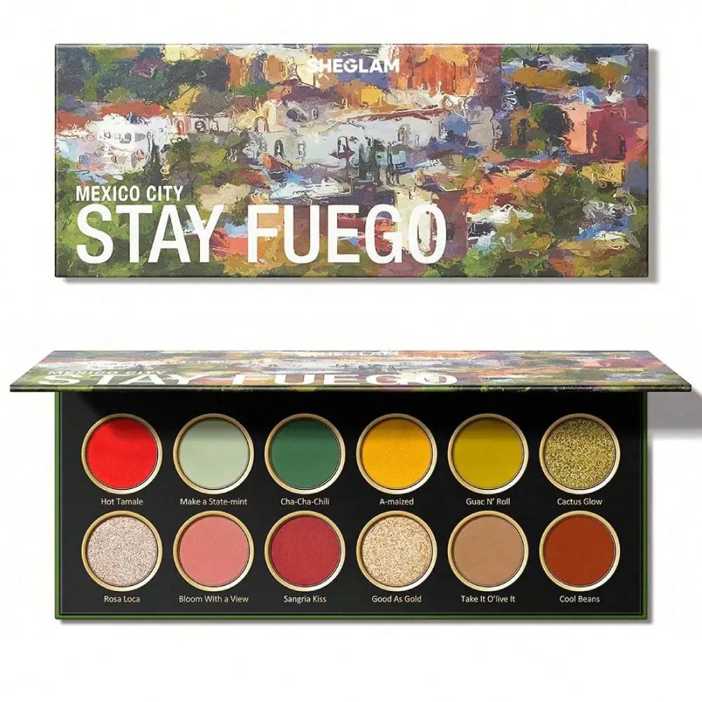 پالت سایه چشم ۱۲رنگ Stay Fuego Mexico شیگلم