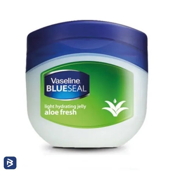ژل پترولیوم وازلین مدل Aloe Fresh سری Blue Seal حجم ۱۰۰ میلی‌لیتر
