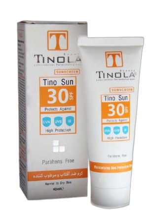 تینولا کرم ضد آفتاب و مرطوب کننده SPF30 مناسب پوست معمولی تا خشک بی رنگ