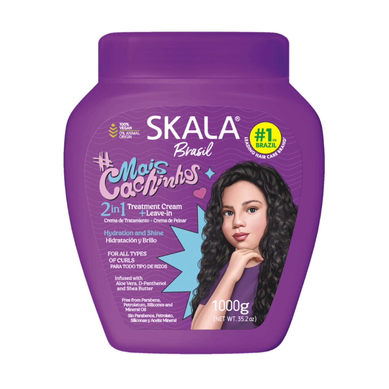 کرم مو فر کودکان اسکالا مایس کاشینوس 1000 گرم | SKALA Mais Cachinhos 2in1 Hair Treatment Cream 1000g