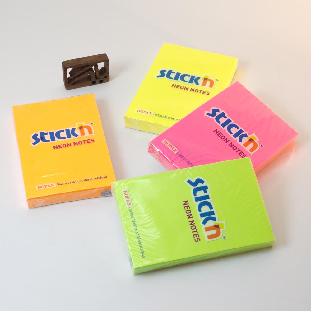 استیک این 76*51 هوپاکس استیک نوت نئونی STICK IN NEON HOPAX 3×2 in 3x2 in STICK NEON HOPAX 76*76