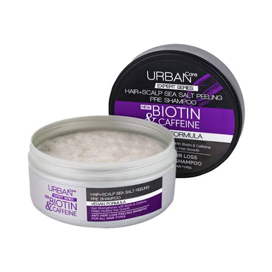 اسکراب کف سر اوربان URBAN CARE BIOTIN & CAFFEINE PRE SHAMPOO حجم200g اورجینال