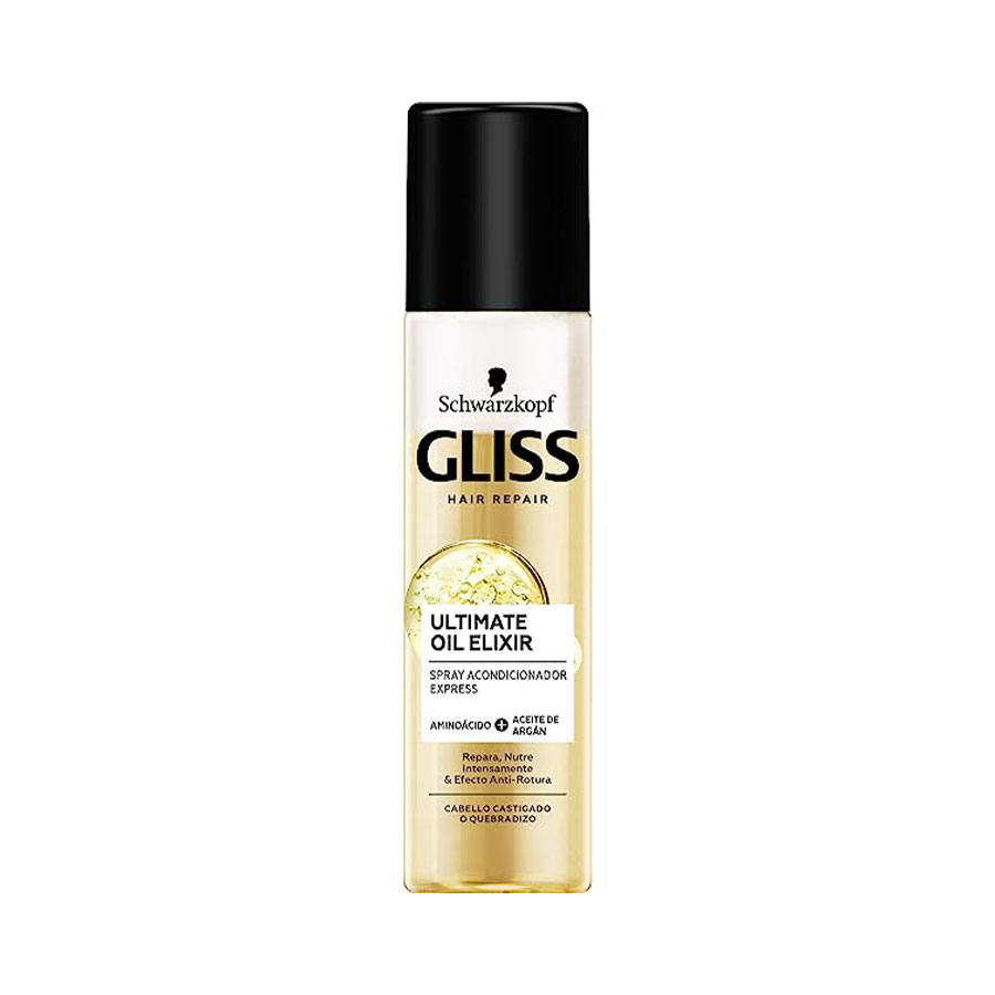 اسپری دوفاز مو گلیس طلایی مدل Ultimate Oil Elixir