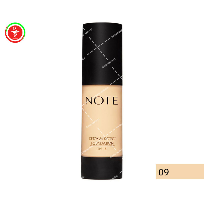 ‫کرم پودر پمپی Detox And Protect نوت (spf 15) حجم 35mil