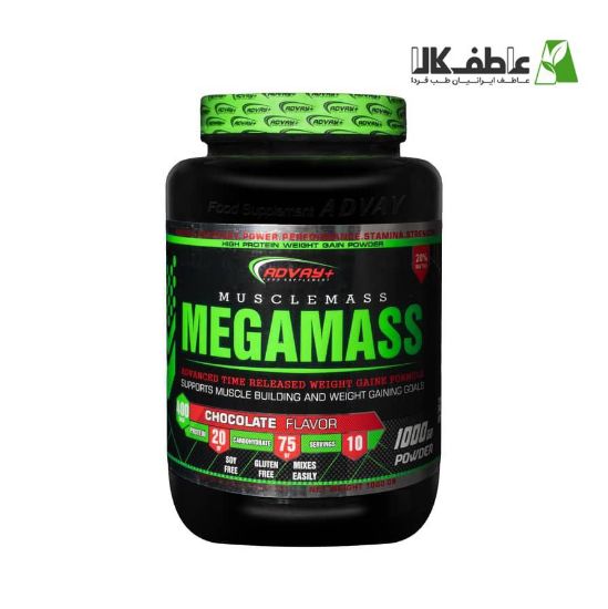 پودر مکمل افزایش وزن و حجم عضلانی 1000 MegaMass Muscle Mass برند Advay+