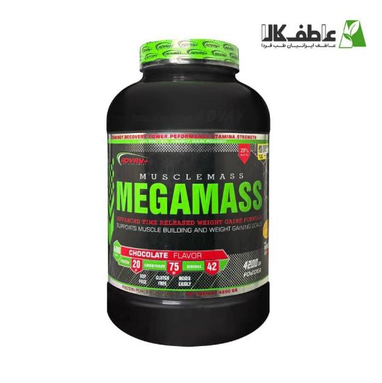 پودر افزایش وزن 4200 Muscle Mass MegaMass – Chocolate Flavor برند ADVAY+