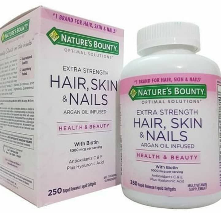 هیر اسکین نیل قرص پوست- مو -ناخن نیچرز بونتی 58$ HAIR-SKIN-NAIL (۲۵۰ عددی) Nature’s Bounty-hs-19-