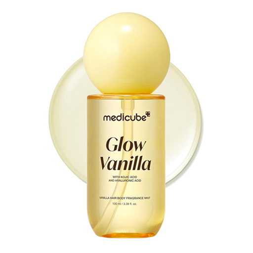 میست بدن و مو وانیلی مدی کیوب اصل حاوی هیالورونیک و کوجیک اسید Medicube Glow Vanilla