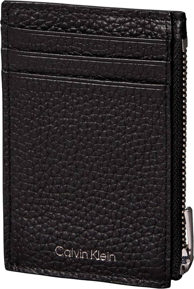کارتخوار مردانه Calvin Klein با زیپ مشکی FOIL EMBOSS N/S OS