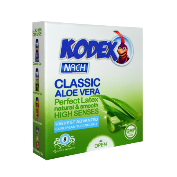 کاندوم ناچ کدکس مدل Classic Aloevera بسته 3 عددی