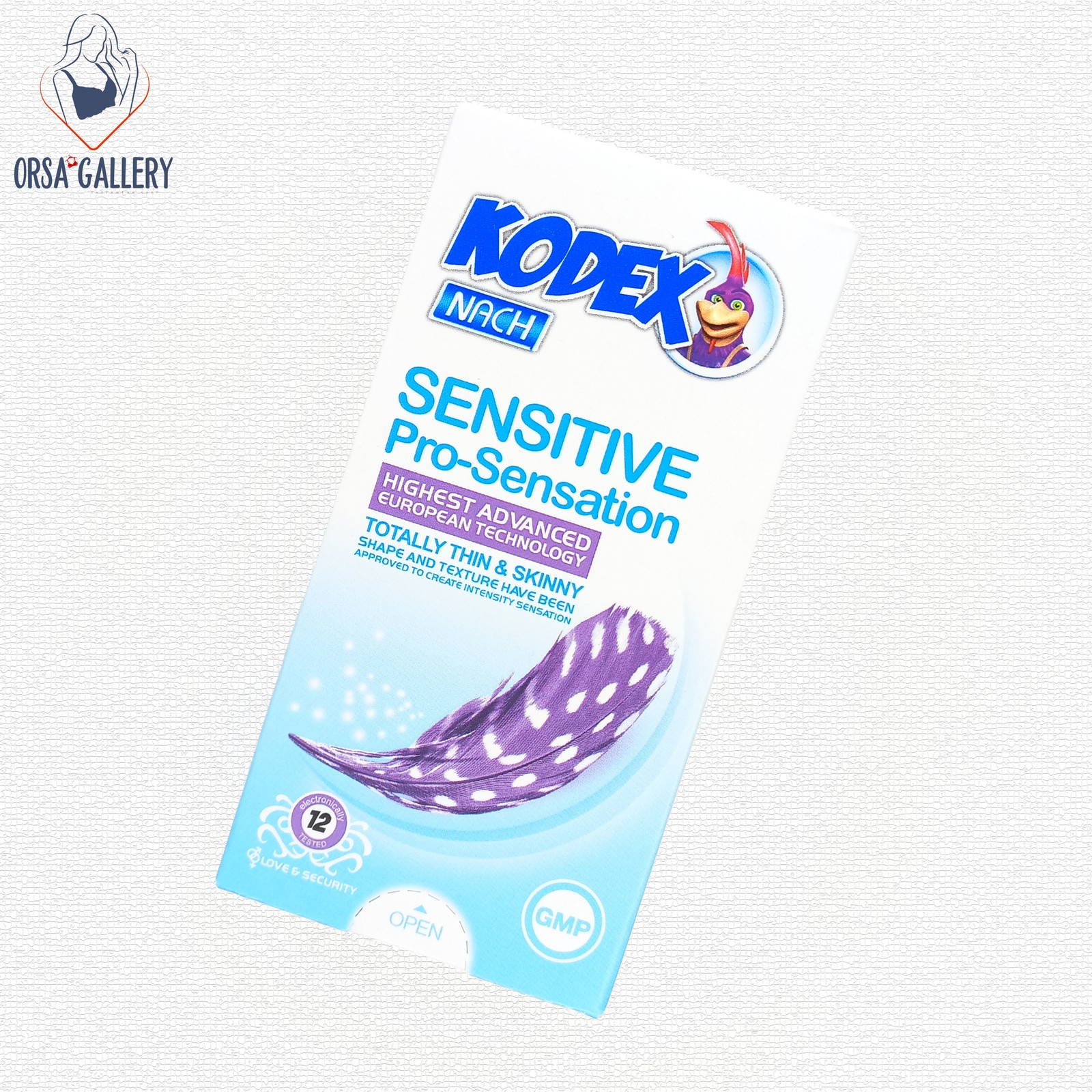 کاندوم حساس و نازک مدل Sensitive بسته 12 عددی کدکس / Kodex