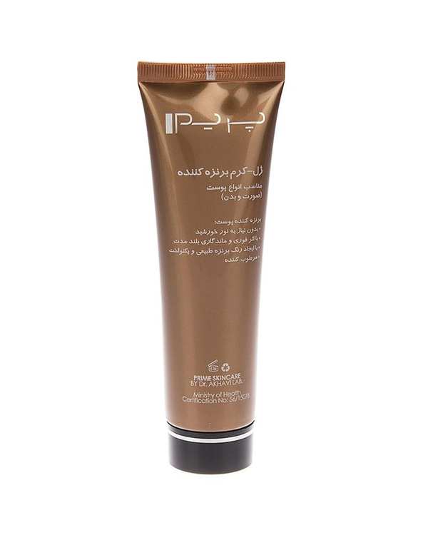 ژل کرم برنزه کننده صورت و بدن پرایم حجم 100ml
