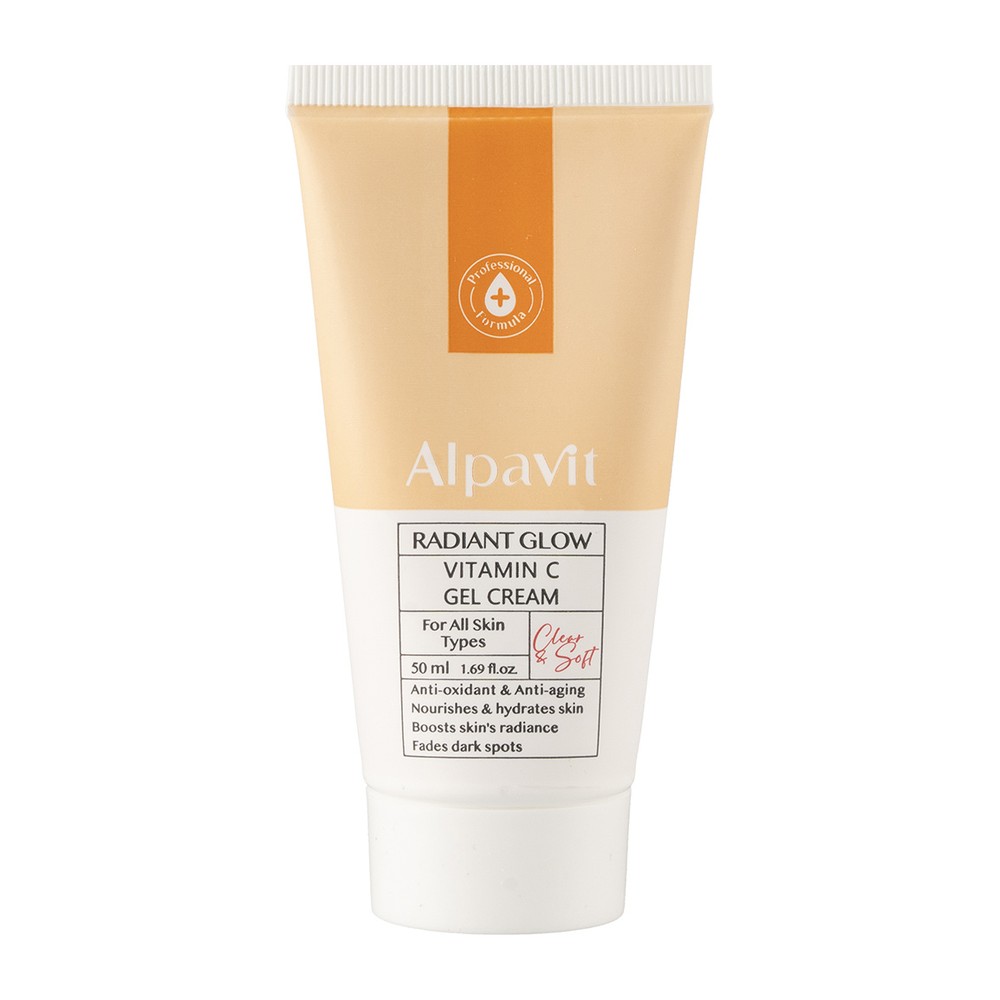 ژل کرم آلپاویت مدل Radiant Glow حاوی ویتامین ث و فولیک اسید 50 میلی لیتر - داروخانه دکتر حجازی