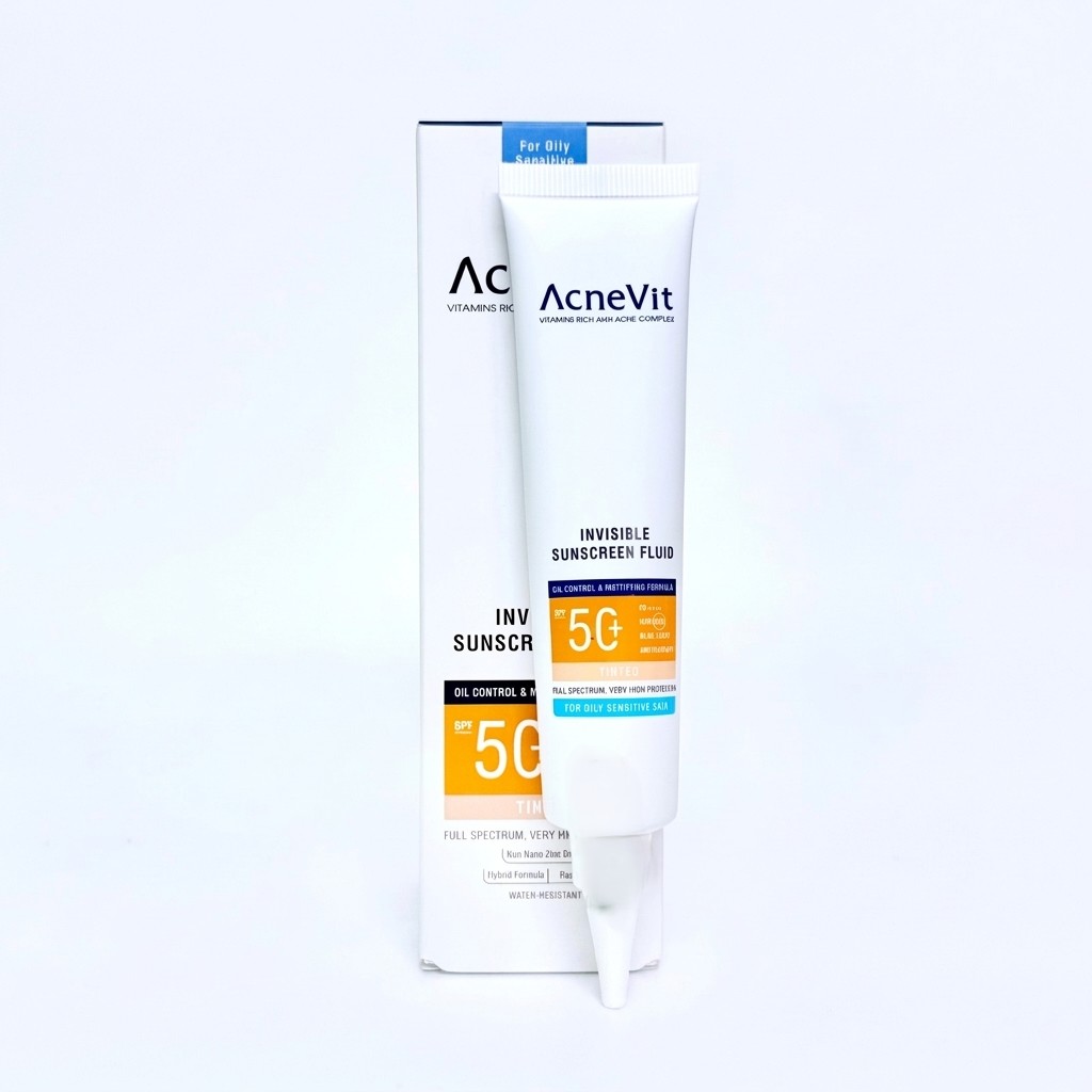ضد آفتاب فلوئیدی رنگی آکنه‌ویت +AcneVit Tinted Sunscreen Fluid SPF50