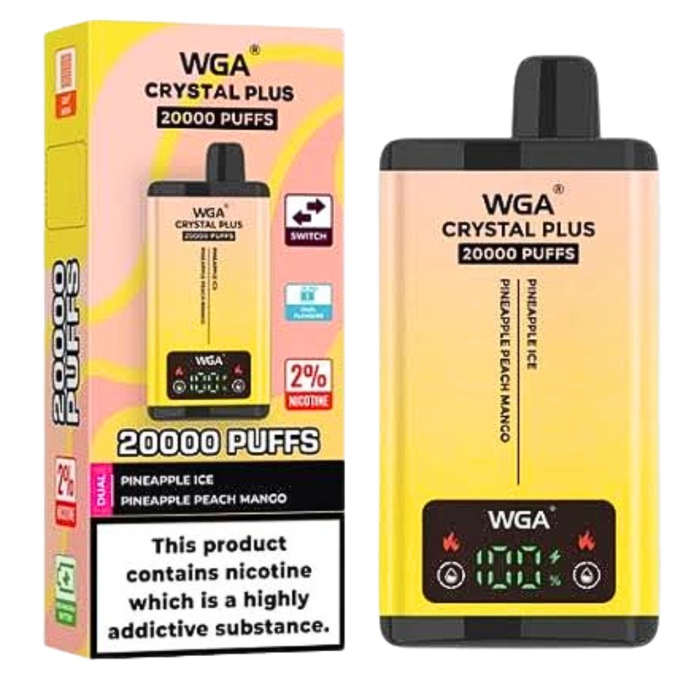 ویپ WGA Crystal Plus دو طعم Pineapple Ice و Pineapple Peach Mango